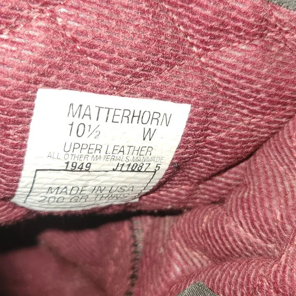 Matterhorn 1949 Steeltoe Combat Boots Size 10.5 Wide